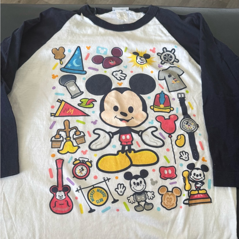 Mickey Mouse adult Raglan Shirt - Navy & White Small